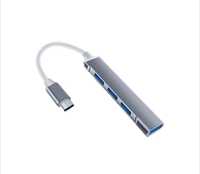 Hub USB-C, Multiport pentru Apple MacBook Huawei,HP, Acer etc, Gri