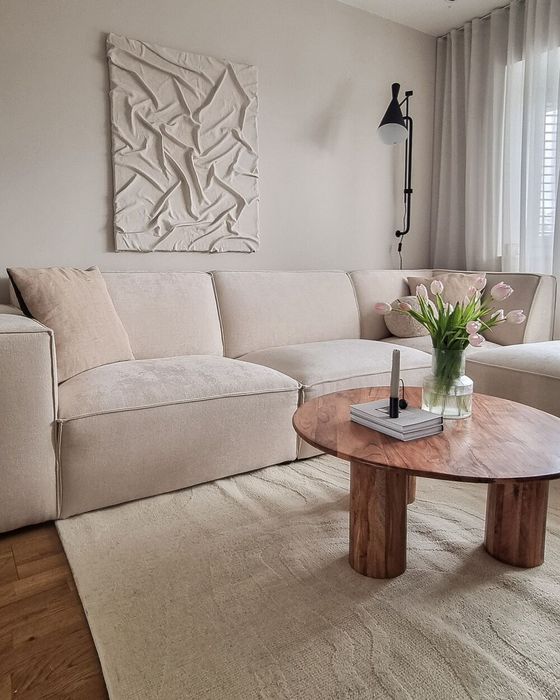 SS21! NOU Masă cafea COLINA, lemn de salcâm