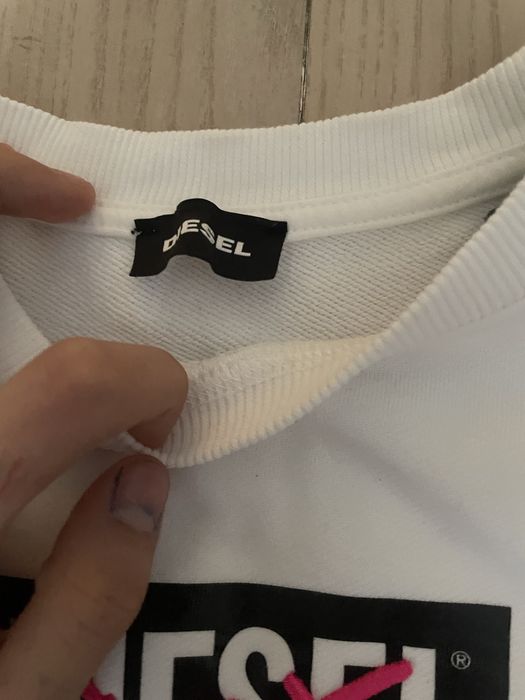 bluza alba diesel de copii