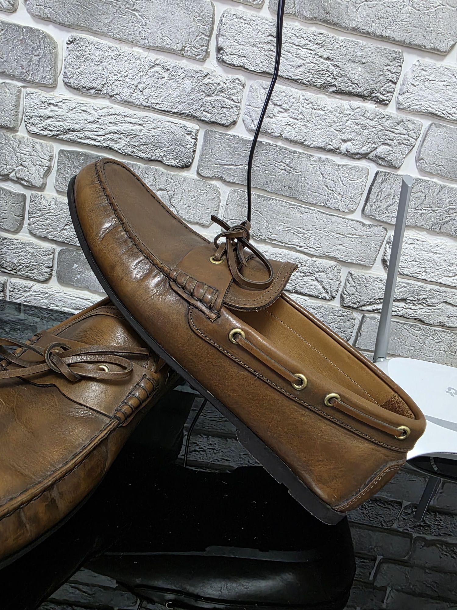 Кожаные мокасы Massimo Dutti
