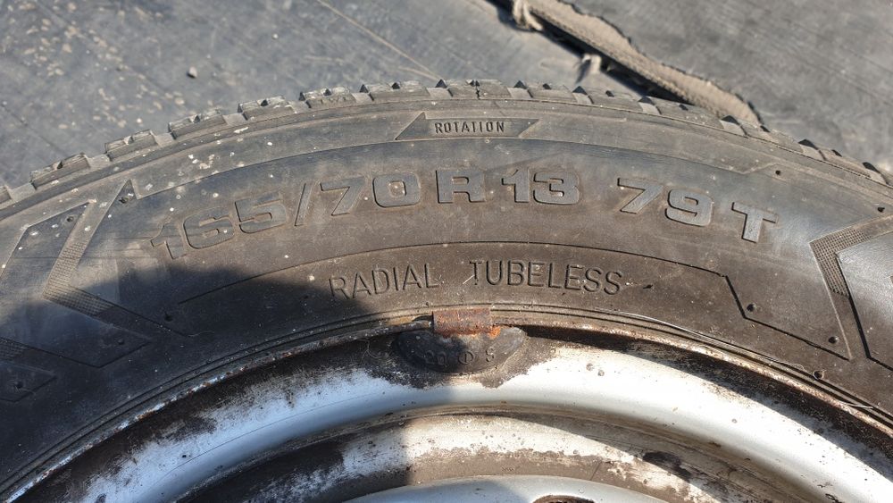 Джанти 4х100 опел с гуми 165 70 13 унироял