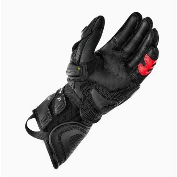 Кожени мото ръкавици SHIMA RS-3 BLACK/RED,всички протектори,вентилация