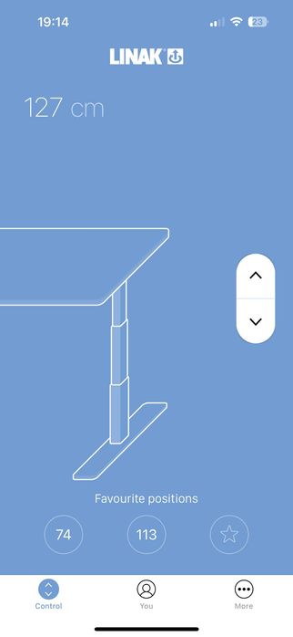 Birou reglabil pe inaltime IKEA IDASEN - 160x80 cm