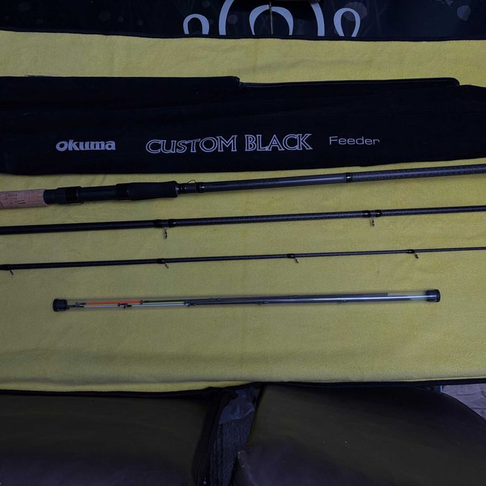 Lanseta Okuma Custom Black Feeder 3.60m 60-120g 3+3 tronsoane