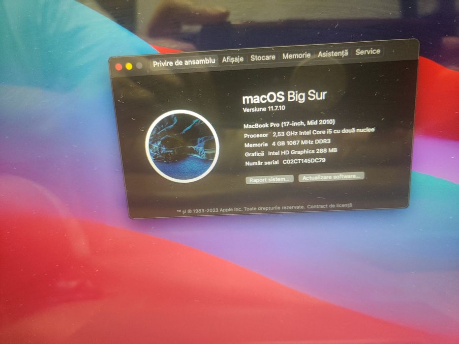 Laptop Apple MacBook Pro 17 inchi procesor i5