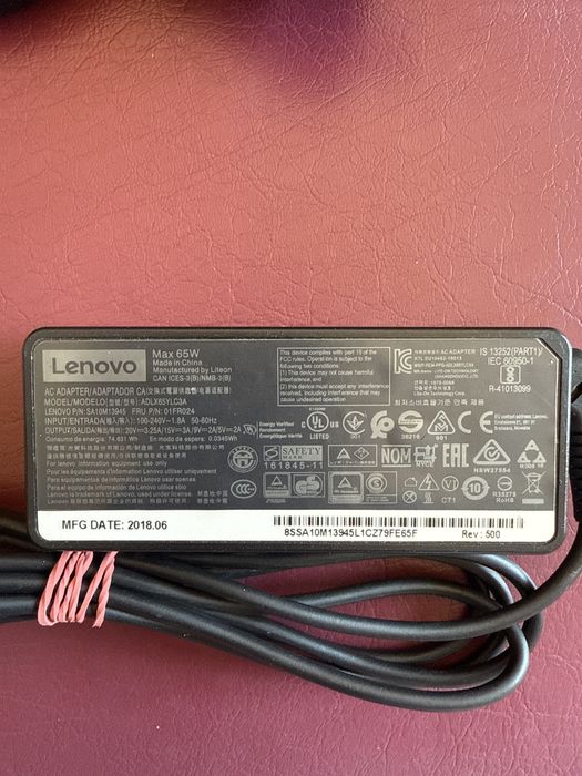 Incarcator original Lenovo 01FR024 4X20M26272 ADLX65YLC3A 65W USB-C