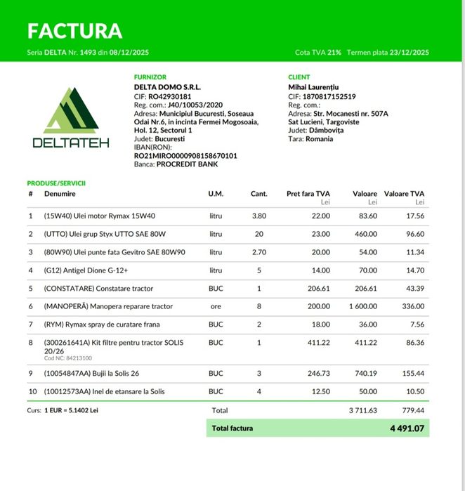 Tractor Solis 26 de vanzare