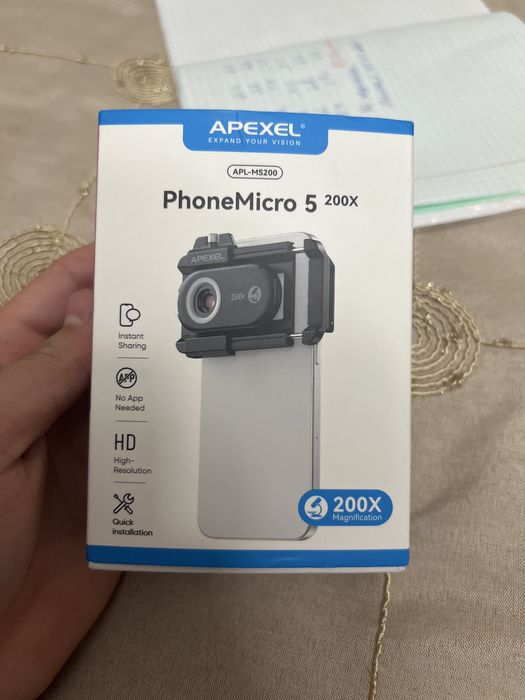 Микроскоп на телефон PhoneMicro 5 200x Apel