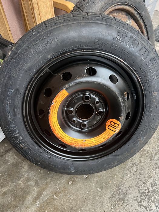 Roata rezerva Slim Fiat cu cheie roti si cric