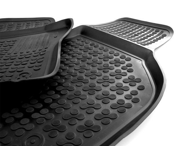 Covorase Presuri Auto Negru din Cauciuc compatibil cu FIAT 500X 2014+