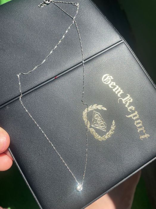 Lant din platina cu diamant natural