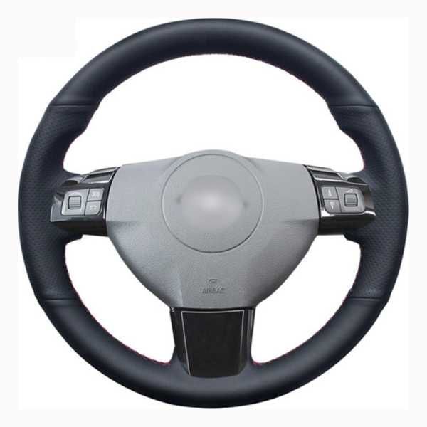 Husa volan piele negru 38 cm. pentru Opel Astra H, Zafira B, Corsa D