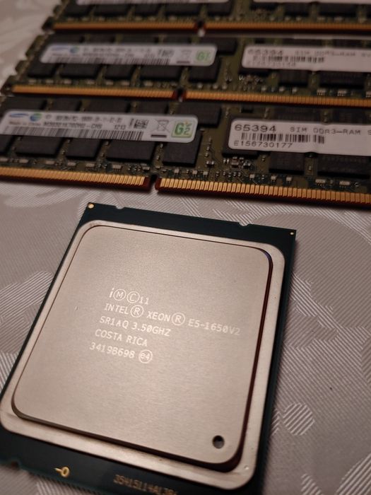 Процесор Intel xeon E5-1650v2 и сървърна рам памет DDR3 ECC 1333mhz