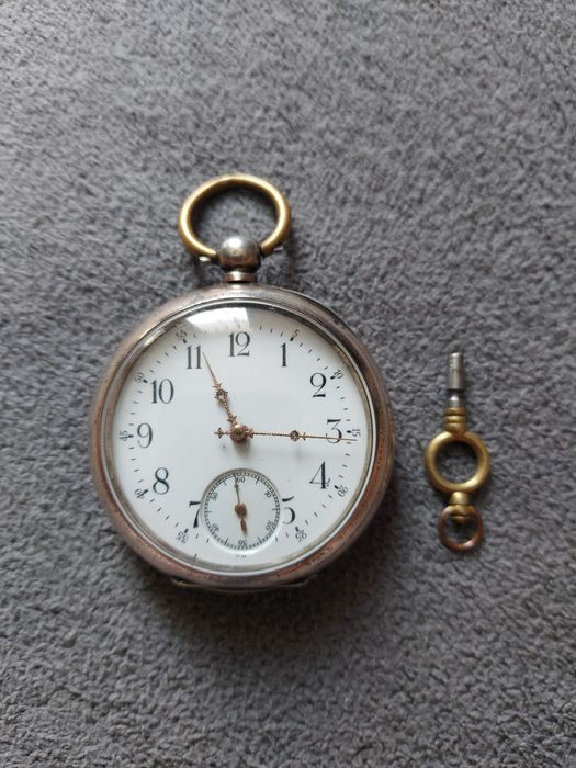 Ceas buzunar argint masiv 800 vintage Louis Ulysse Chopard / LUC 1885.