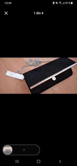 Geanta catifea neagra Benvenutti