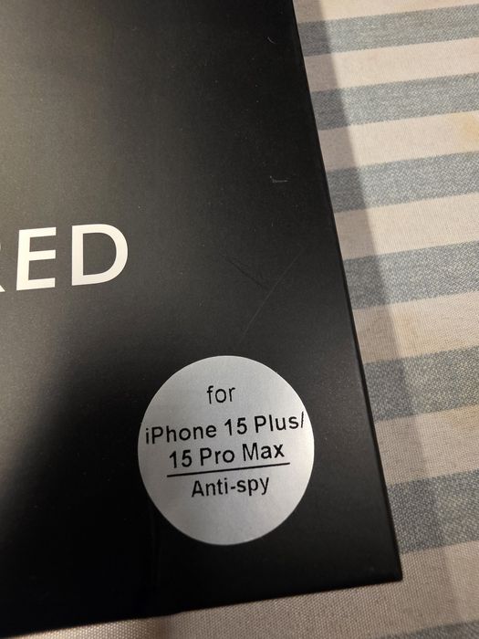 Husa transparenta și folie sticla  Privacy 15 pro Max