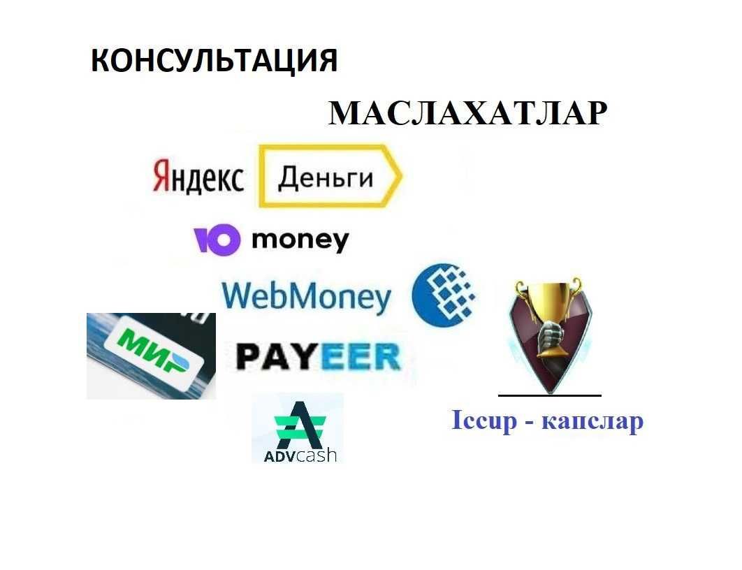 Профессионал маслахатлар Webmoney, консультация по оплаты и переводам