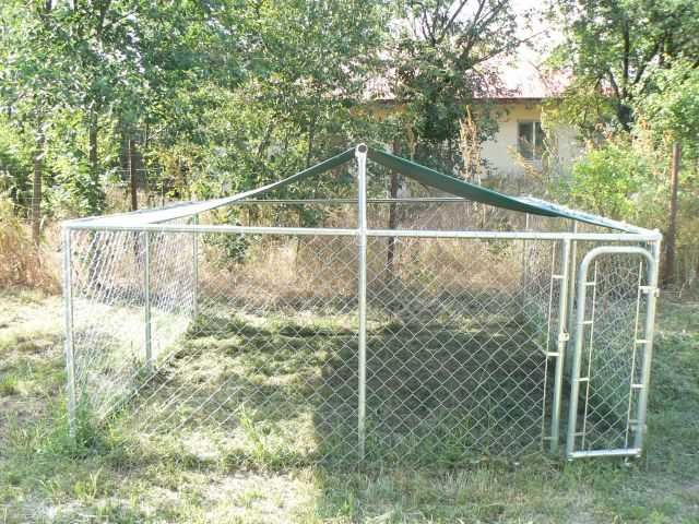 Țarc / Cusca / Padoc pentru câini, 3x3m, acoperiș  PVC 500g/m² LG