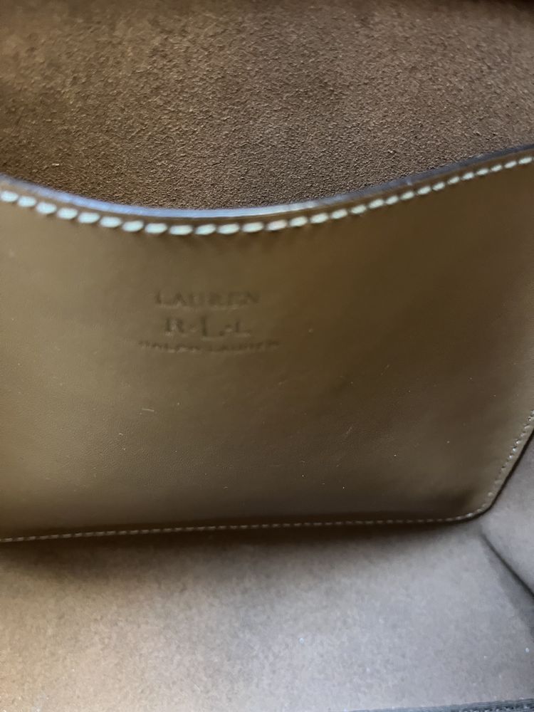 Geanta Ralph Lauren, piele culoare Camel