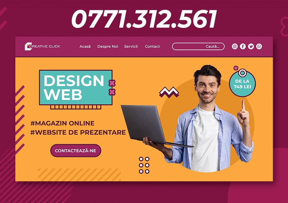 Creare site web modern, rapid si la pret accesibil! de la 749 lei