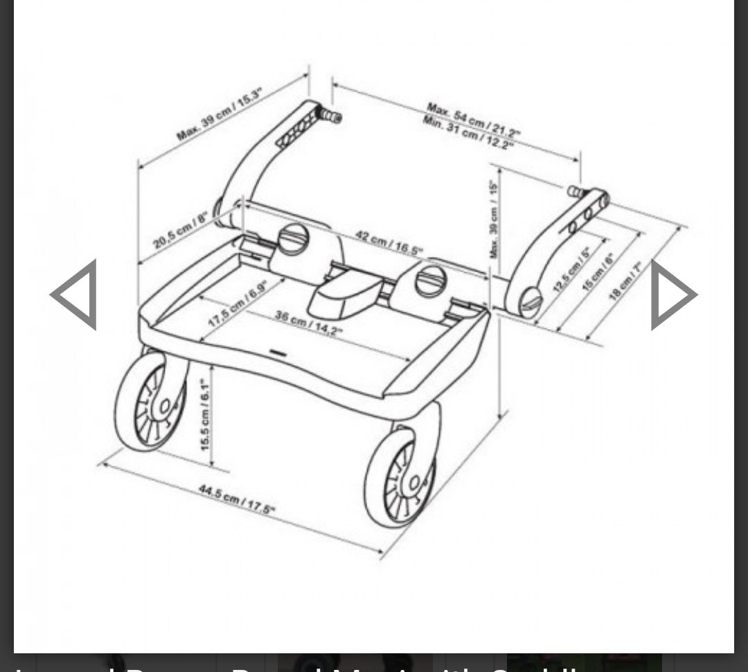 Степенка със седалка  за количка за второ дете Buggy Board Lascal