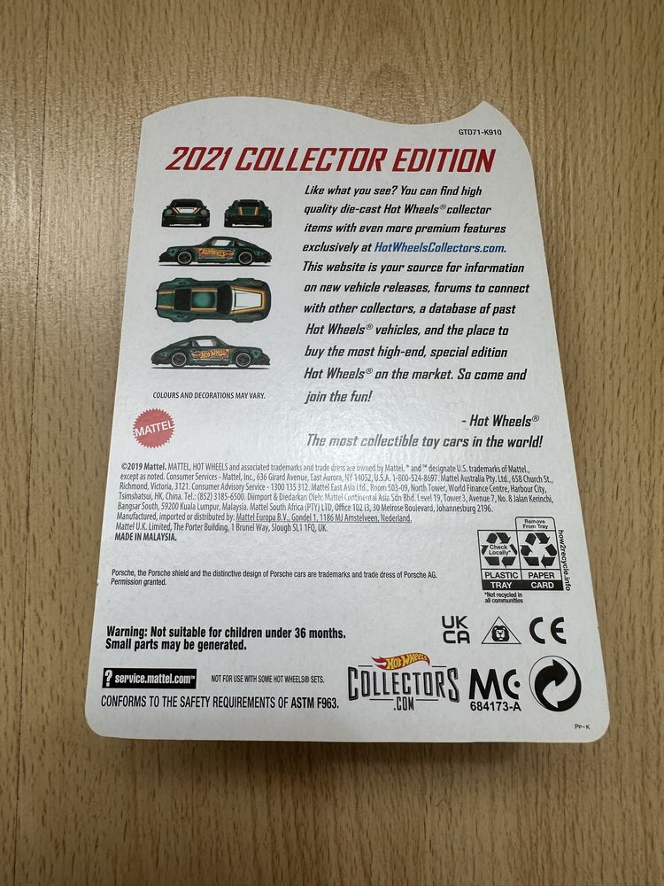 Hot Wheels ‘71 Porsche 911 Collector Edition (Mail in)