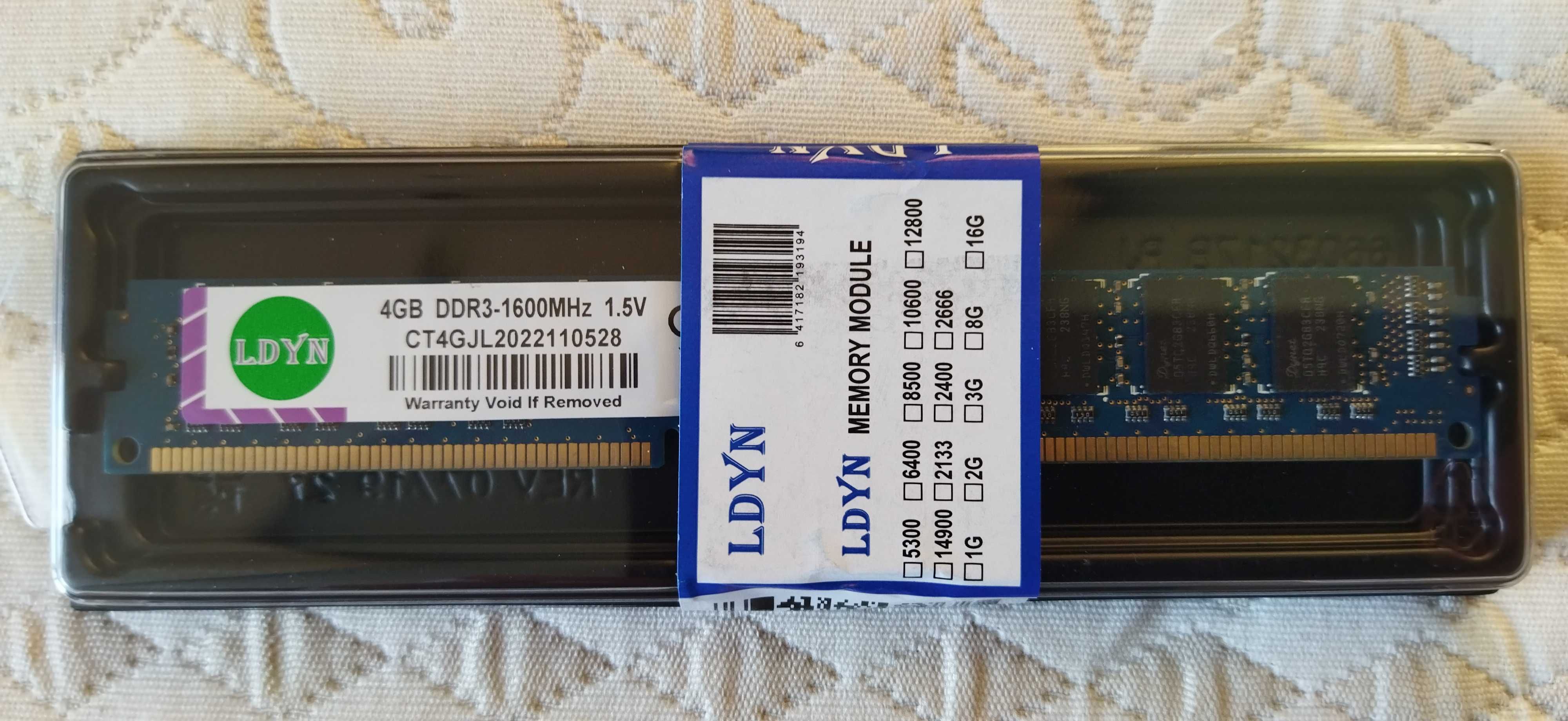 ОЗУ DDR3 4G 1600 МГц для настольного компьютера новая