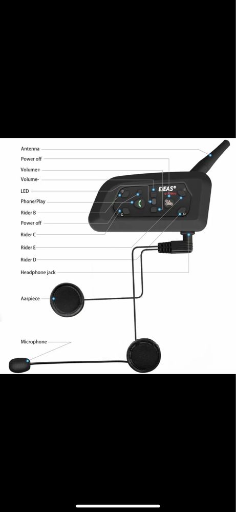 Intercom moto Ejeas V6 Pro plus 2025 sistem comunicație cască