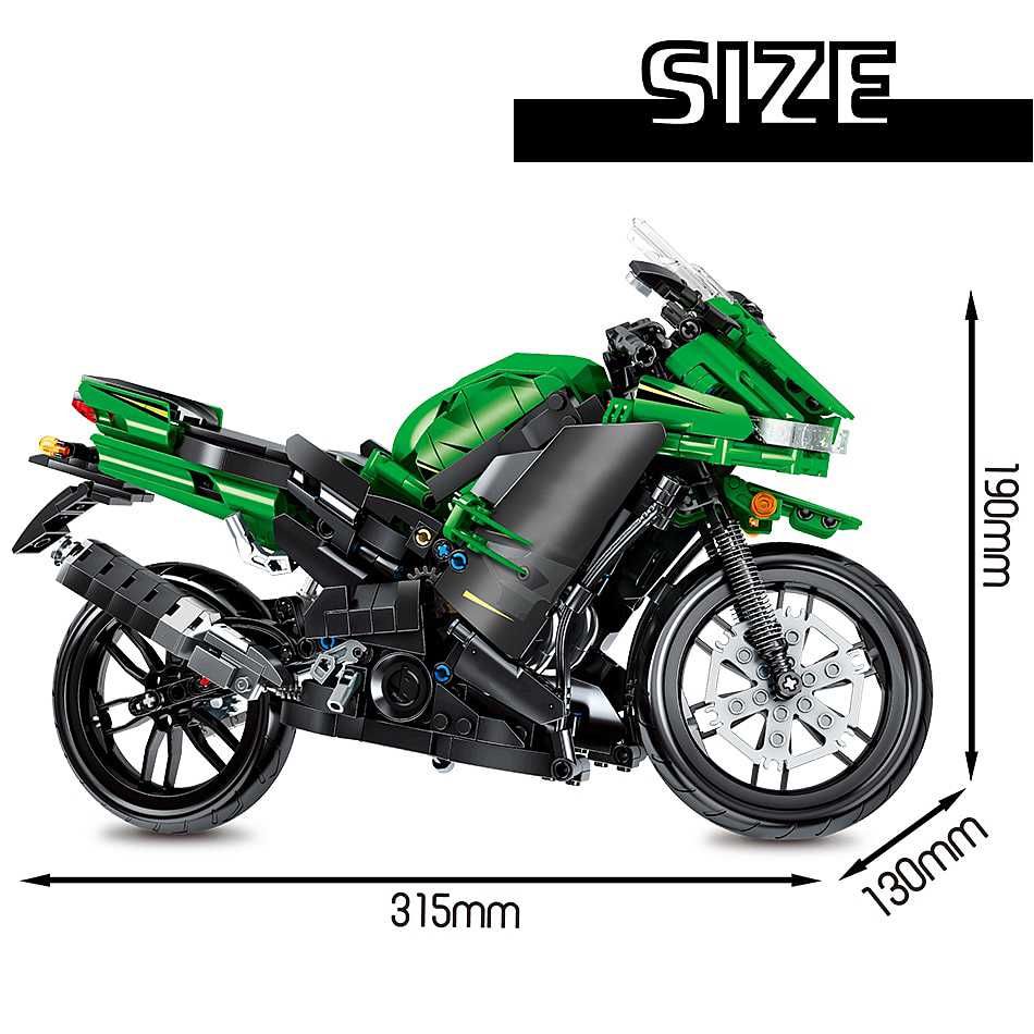 Motocicleta Sport modulara din 862 piese, 31.5cm, varsta 6+