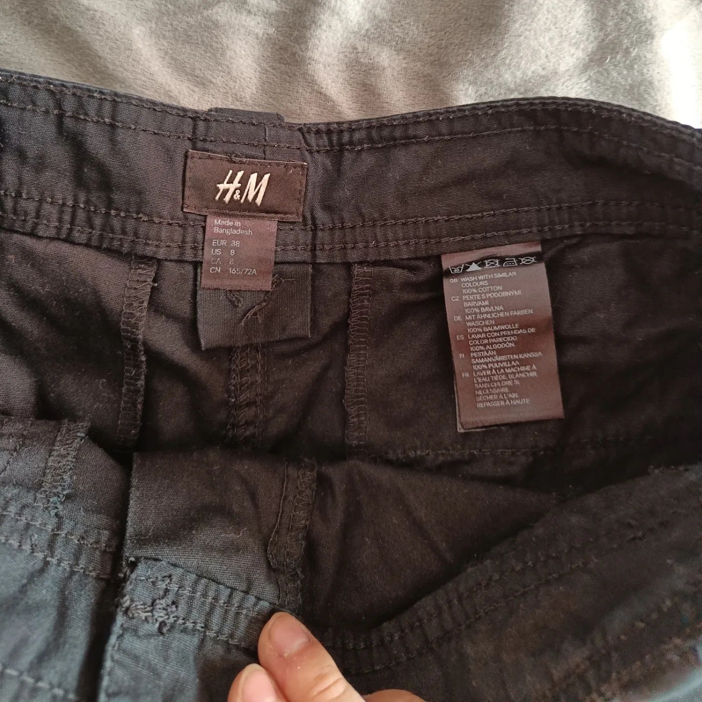 Pantaloni scurți negri, H&M, regular waist