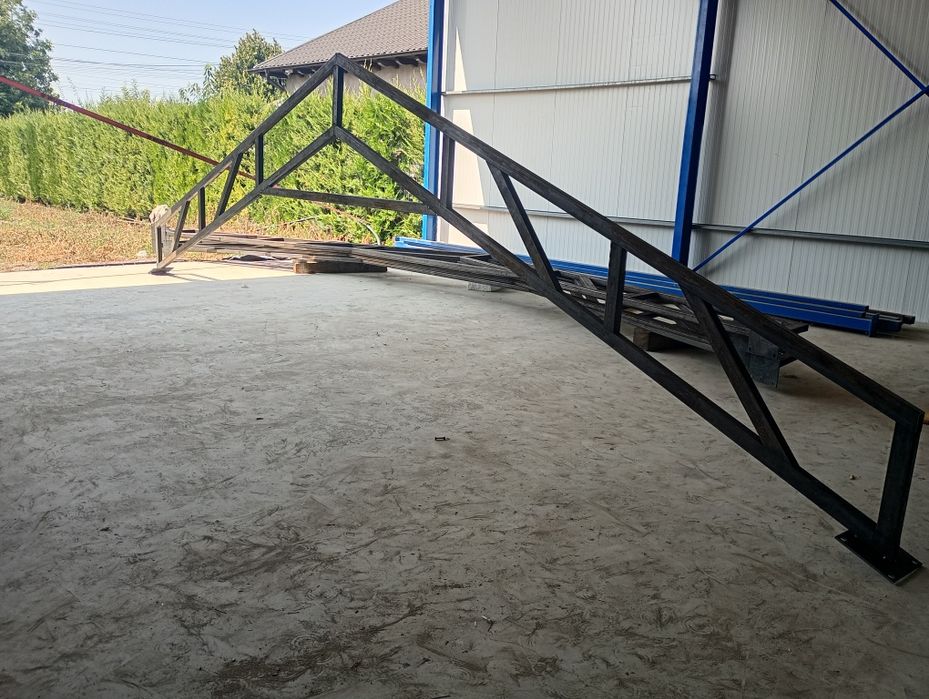 Stoc 5 ferme de 7m și 10 stâlpi doar 1750 euro 7x16 service auto hala