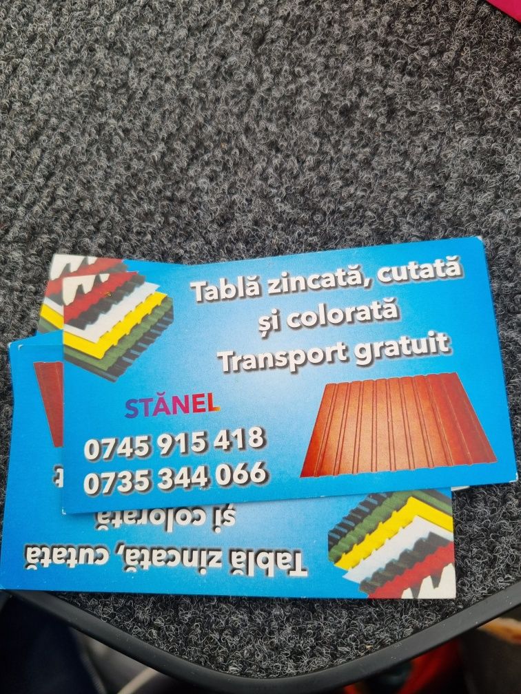 Tablă cutată zincată
