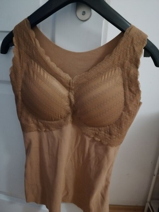 Bluza femei cu bustiera, marimea XL cafeniu