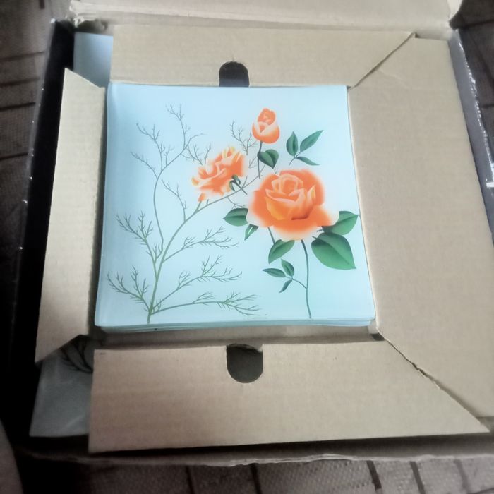 Посуда . 6 киши тарелка и бир улкен. Вафельница