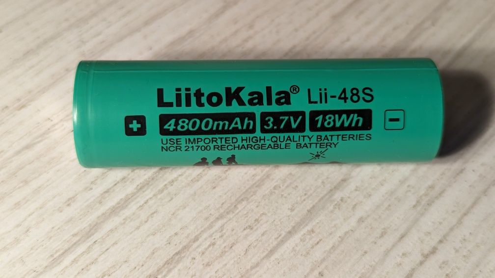 Acumulator 21700 LiitoKala 3.7v,  4800 mAh, 18Wh, Lii-48S