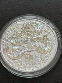 Дракон, най новата сребърна монета от серията Лунар 3 , 1 унция.