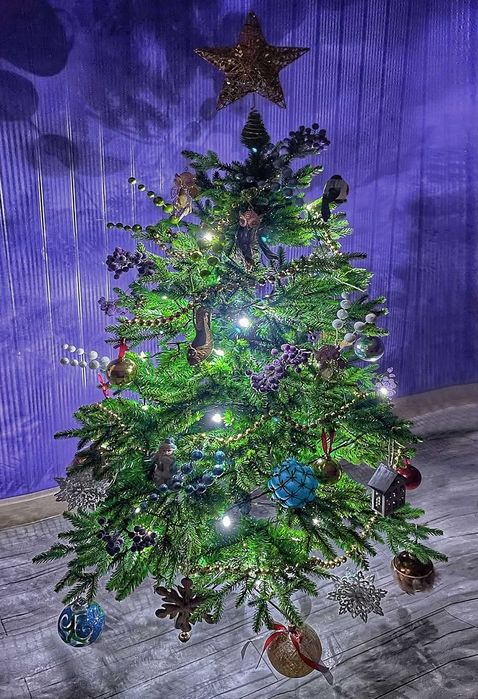 ВСЕ ВКЛЮЧЕНО! Новогодняя Елка 1.4м + Полный Комплект Декора (SHISHI).