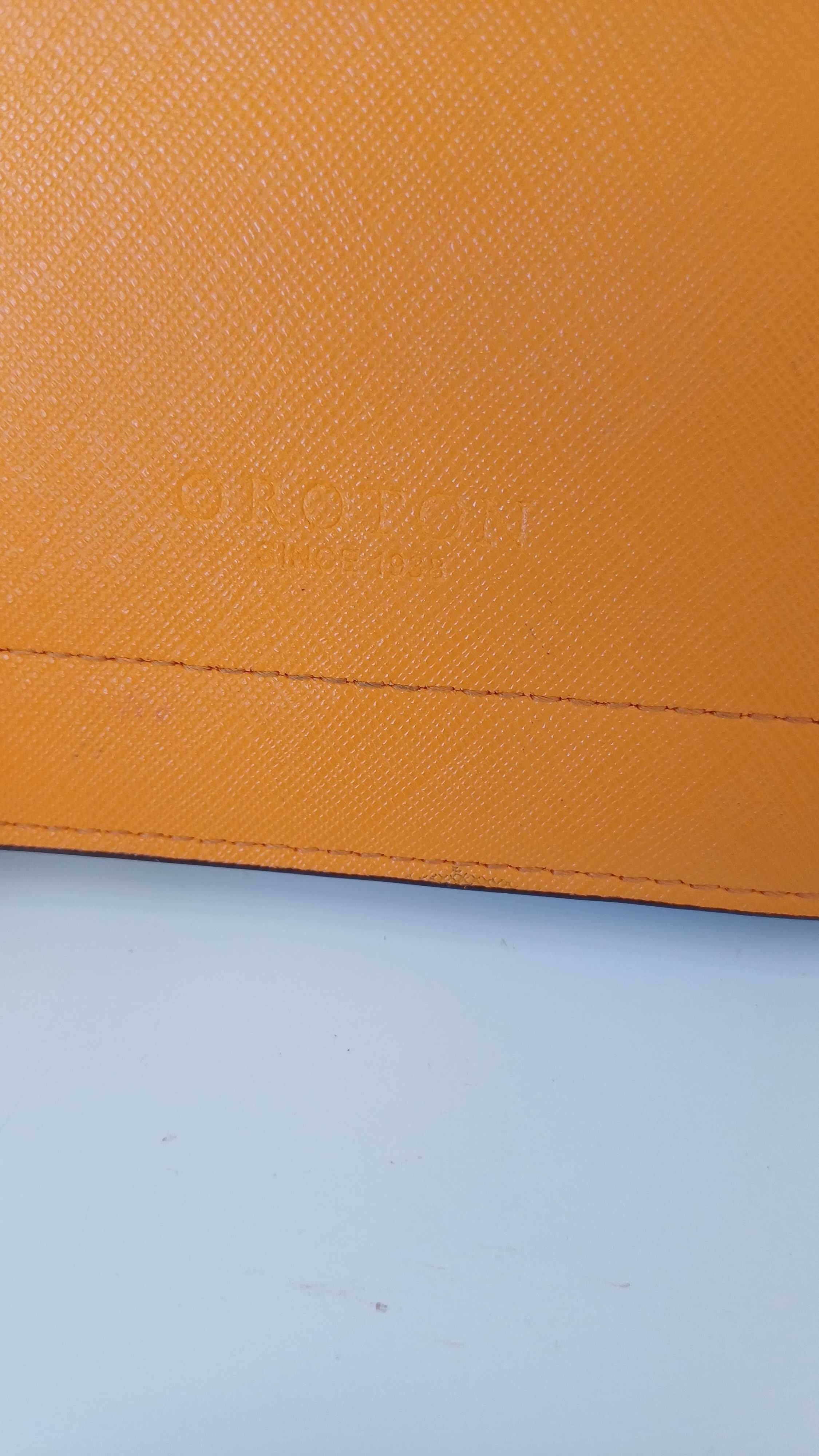 Oroton оранжев портфейл  естествена кожа