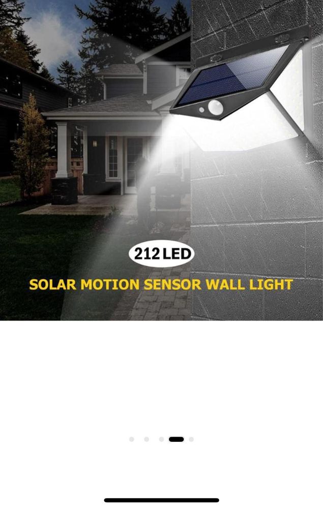 Set 3 Lampi LED solare cu senzor 5m – se lipește oriunde!