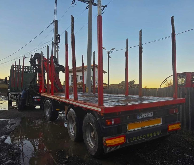 Camion Forestier 6X4 , Remorca 3 Axe , Macara Epsilon 120