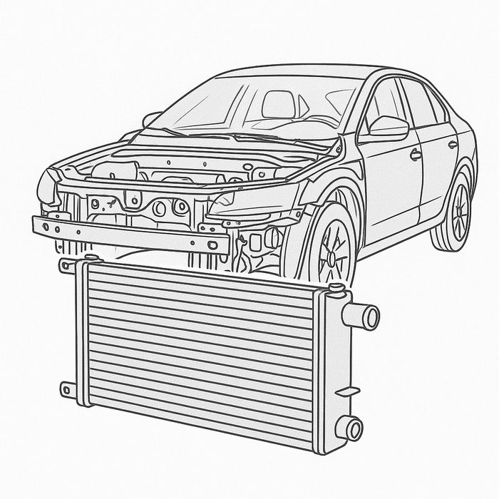 Radiator apa Ford Focus 2 (DA) [Fabr 2004-2012] 3M5H-8005-TL 1.6 TDCI