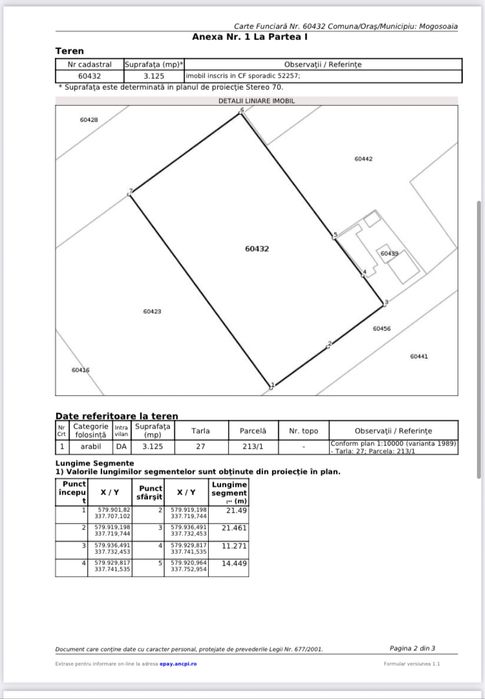 vand teren Mogosoaia 9.400 mp  central D=120 utilitati toate