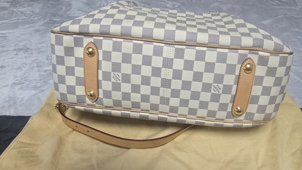 Geanta Louis Vuitton Siracusa MM,Azur Damien Canvas,impecabila,saculet