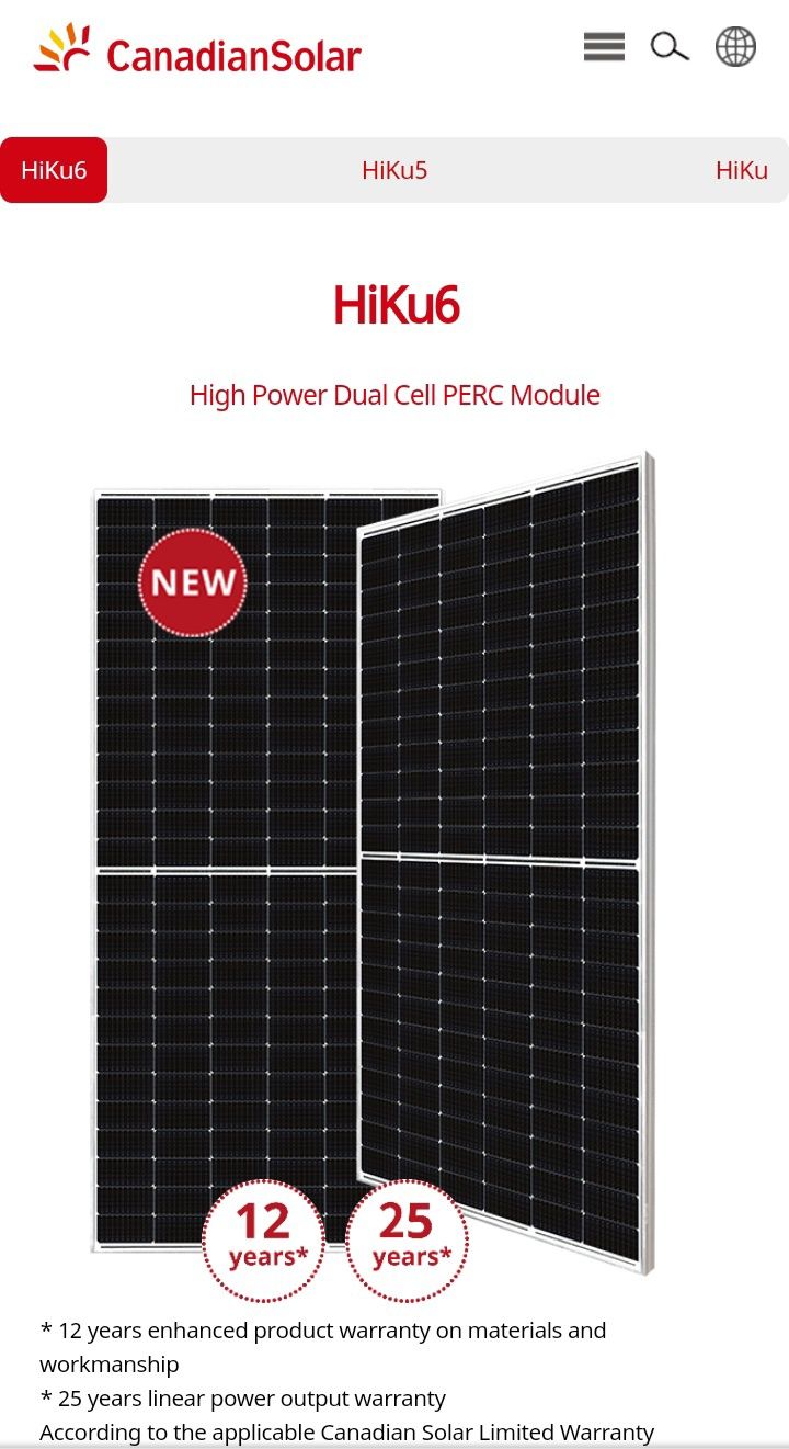 Panouri fotovoltaice solare Solarpro 410w și Canadian Solar 545w