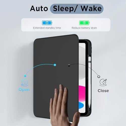 Нов Здрав Калъф кейс за таблет iPad A16 2025/2022 360° PU Кожа Стойка