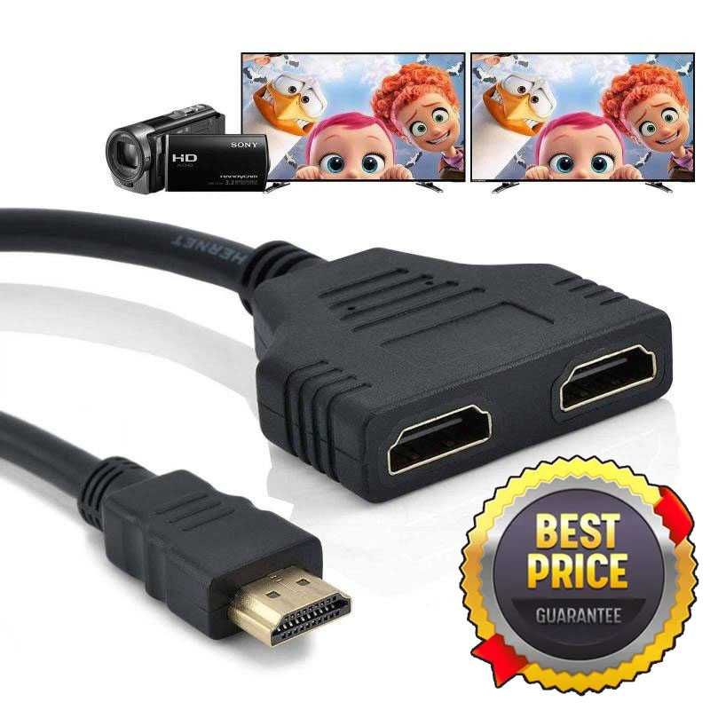 HDMI сплитер кабел HD 1080P 4K видео адаптер 1 вход 2 изходен порт хъб