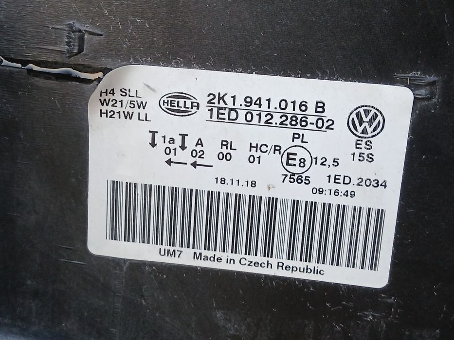 Far Faruri set Europa Vw Touran Caddy 2010 2011 2012 2013 Facelift