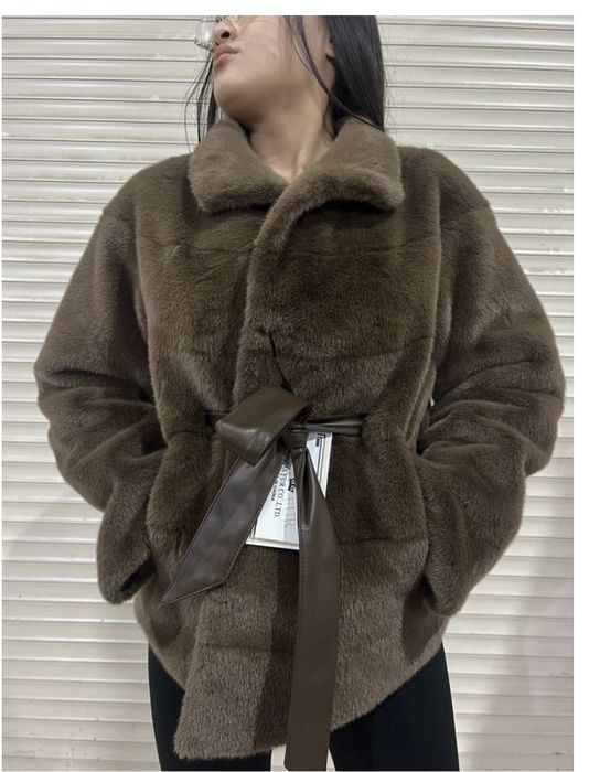 Коричневый экошуба