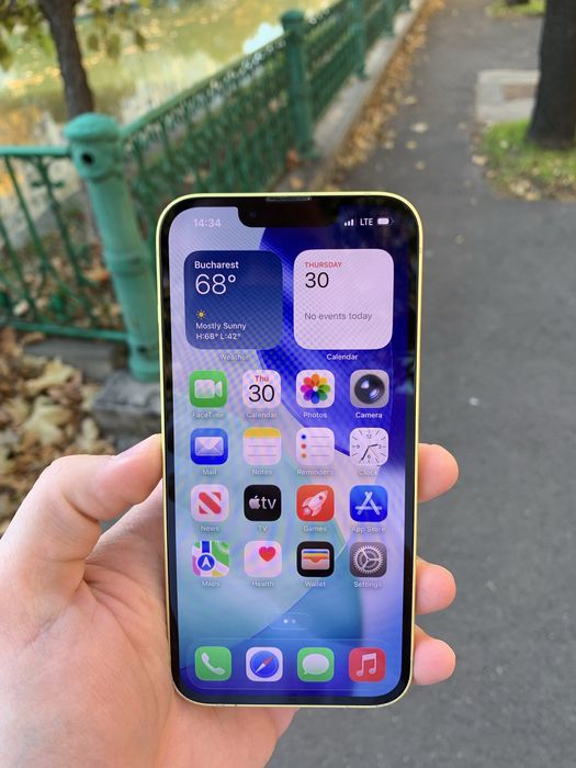 IPhone 14 Galbe Yellow 128 GB Neverlocked 93% bat