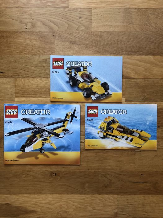 Lego Creator 3-in-1 31023 Vehicule galbene pentru curse